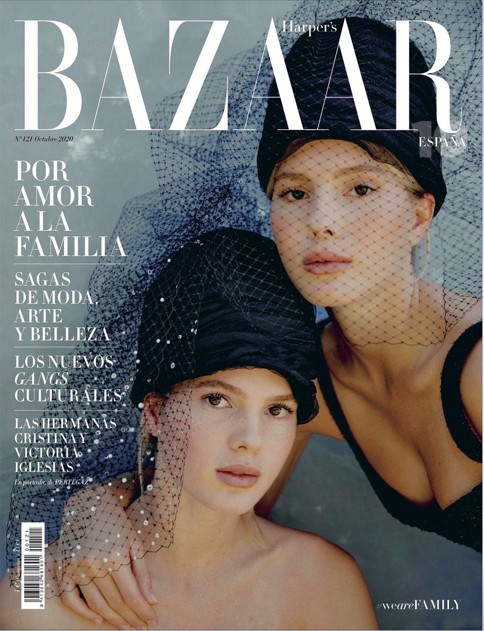 cristina y victoria iglesias, hijas de julio iglesias, en la portada de harper's bazaar