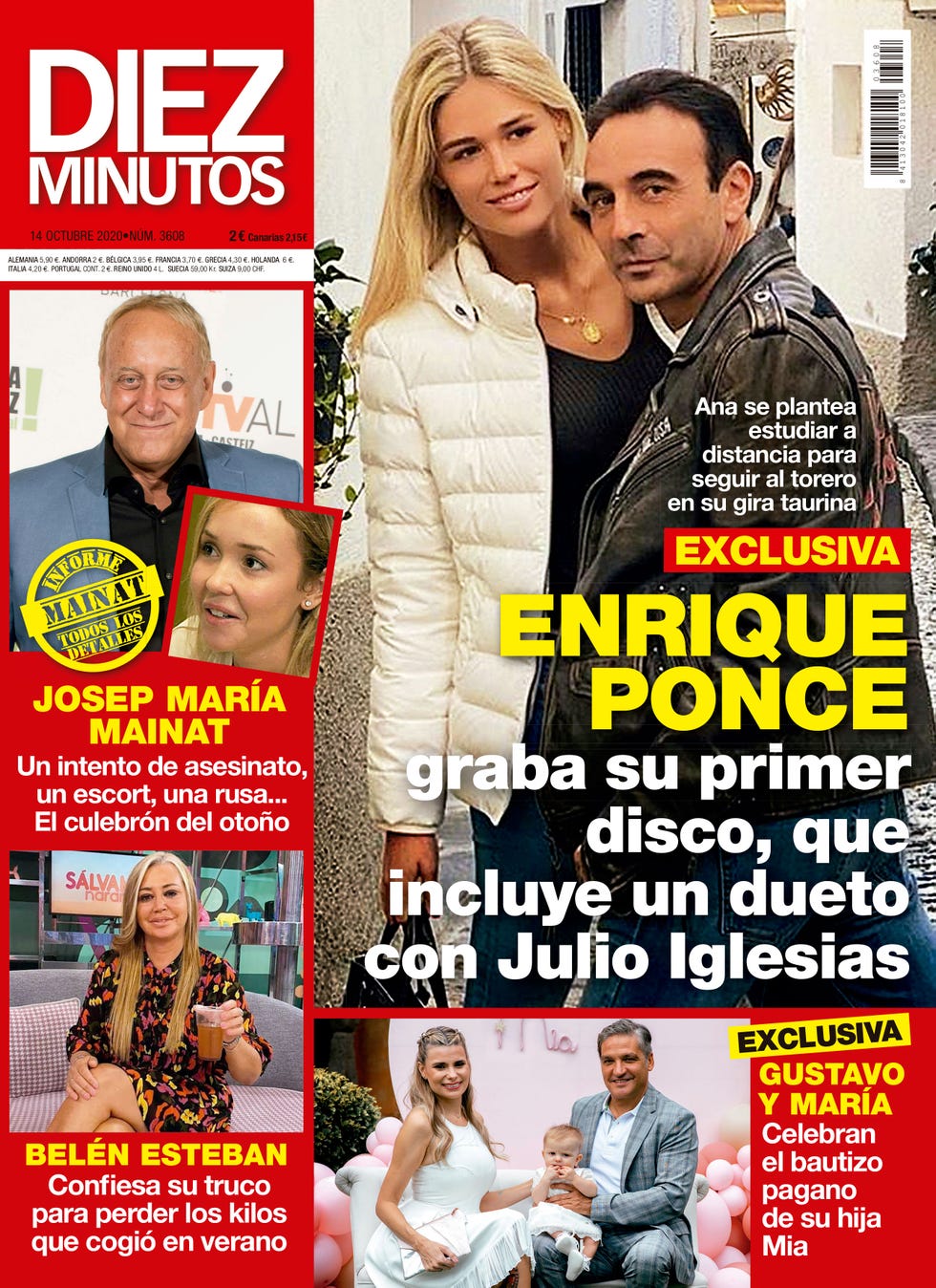 portada de diez minutos con enrique ponce y ana soria