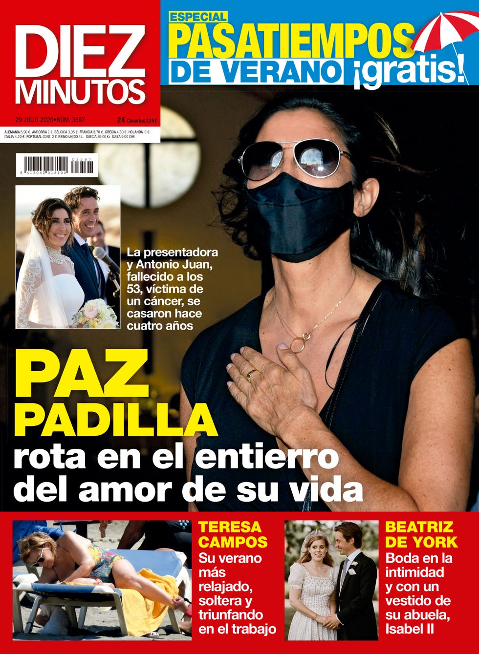 portada de diez minutos con paz padilla en portada