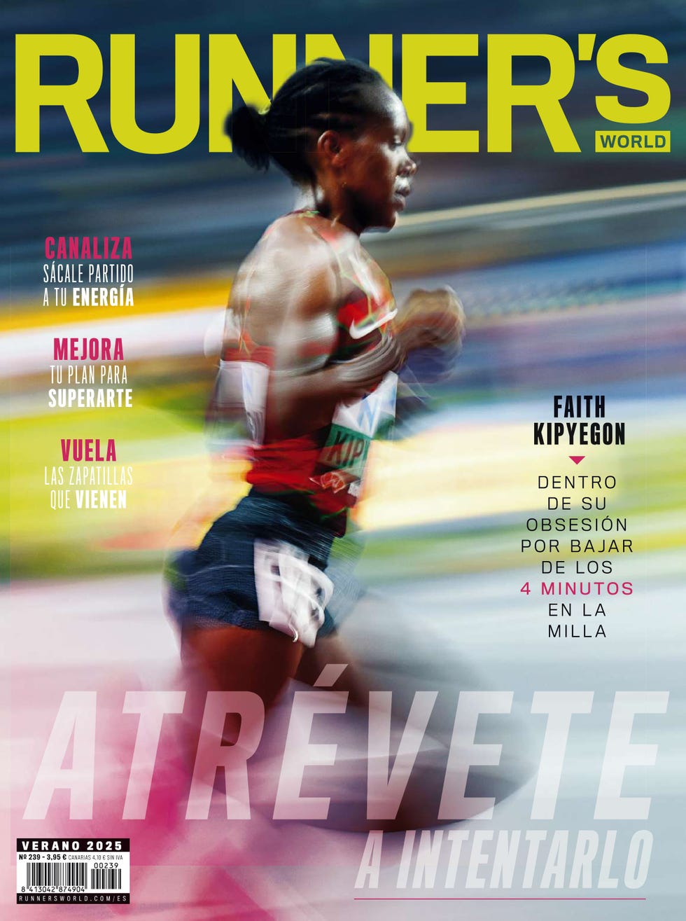 portada de runners world con faith kipyegon de junio de 2025