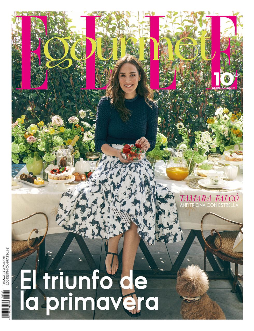 portada del número de primavera de elle gourmet, con tamara falcó como protagonista