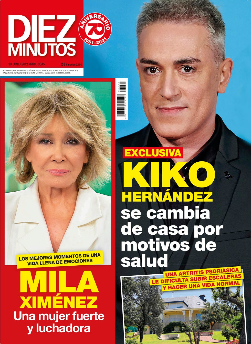 portada diez minutos 3645 kiko hernández se cambia de casa por motivos de salud