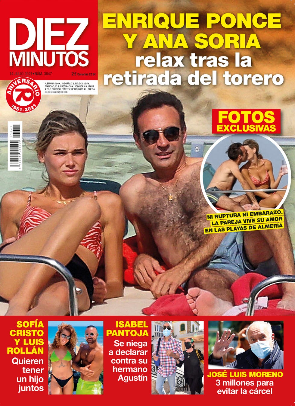 el torero y su novia disfrutan de las playas de almería en la portada de nuestra revista