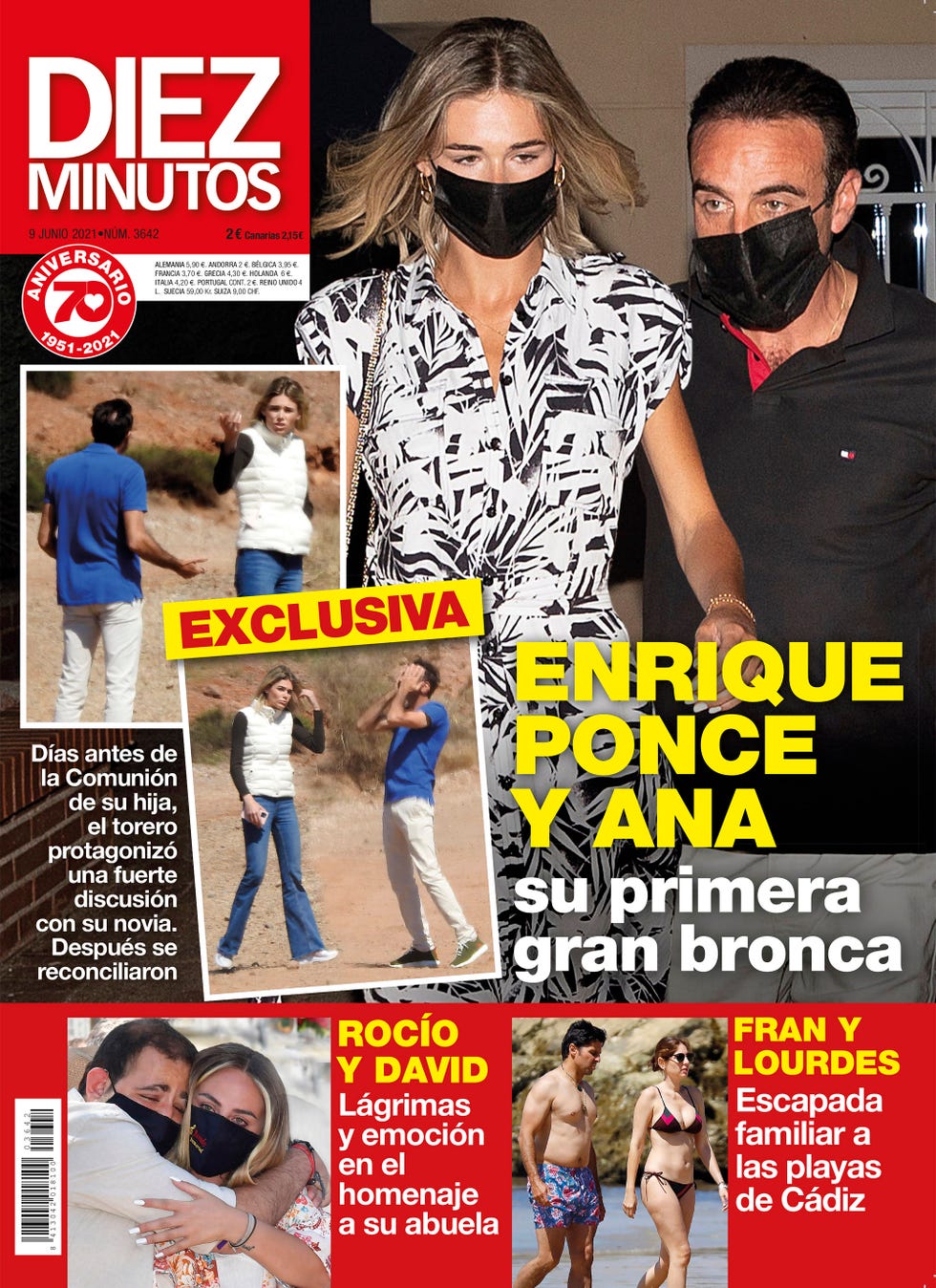 portada diez minutos 3642 ana soria y enrique ponce, las fotos de su primera pelea