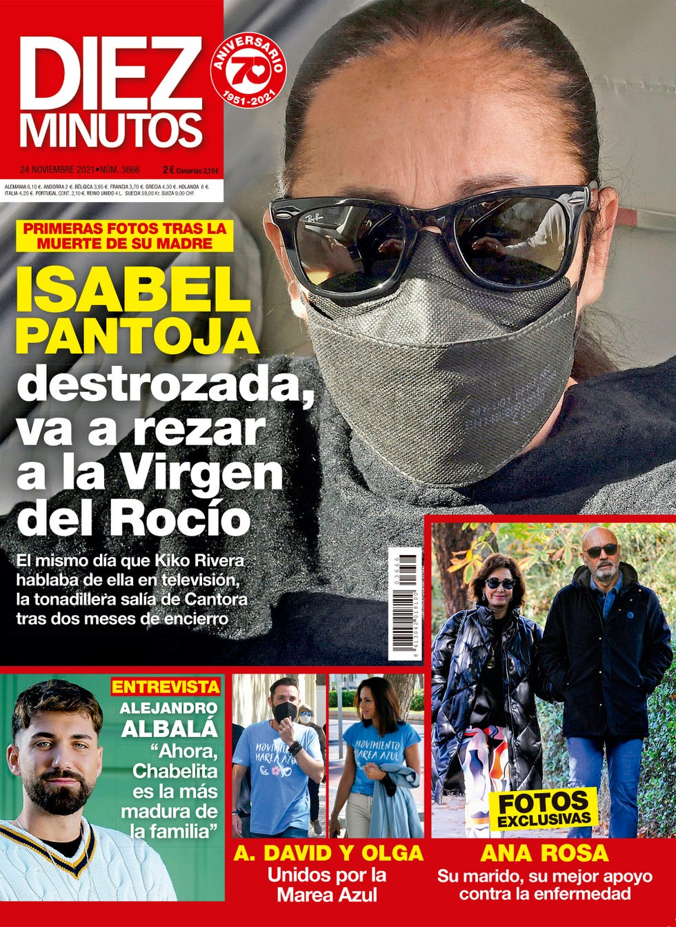 la cantante reaparece tras la muerte de su madre además, ana rosa y su marido y alejandro albalá en la portada de nuestra revista