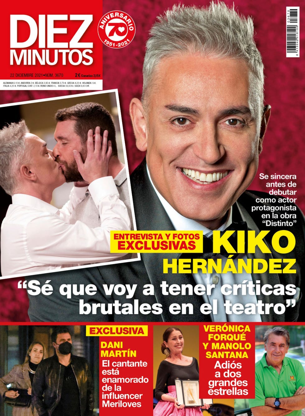 el actor posa en exclusiva para nuestra revista y se sincera sobre su debut teatral además, la nueva novia de dani martín y el adiós de manolo santana y verónica forqué