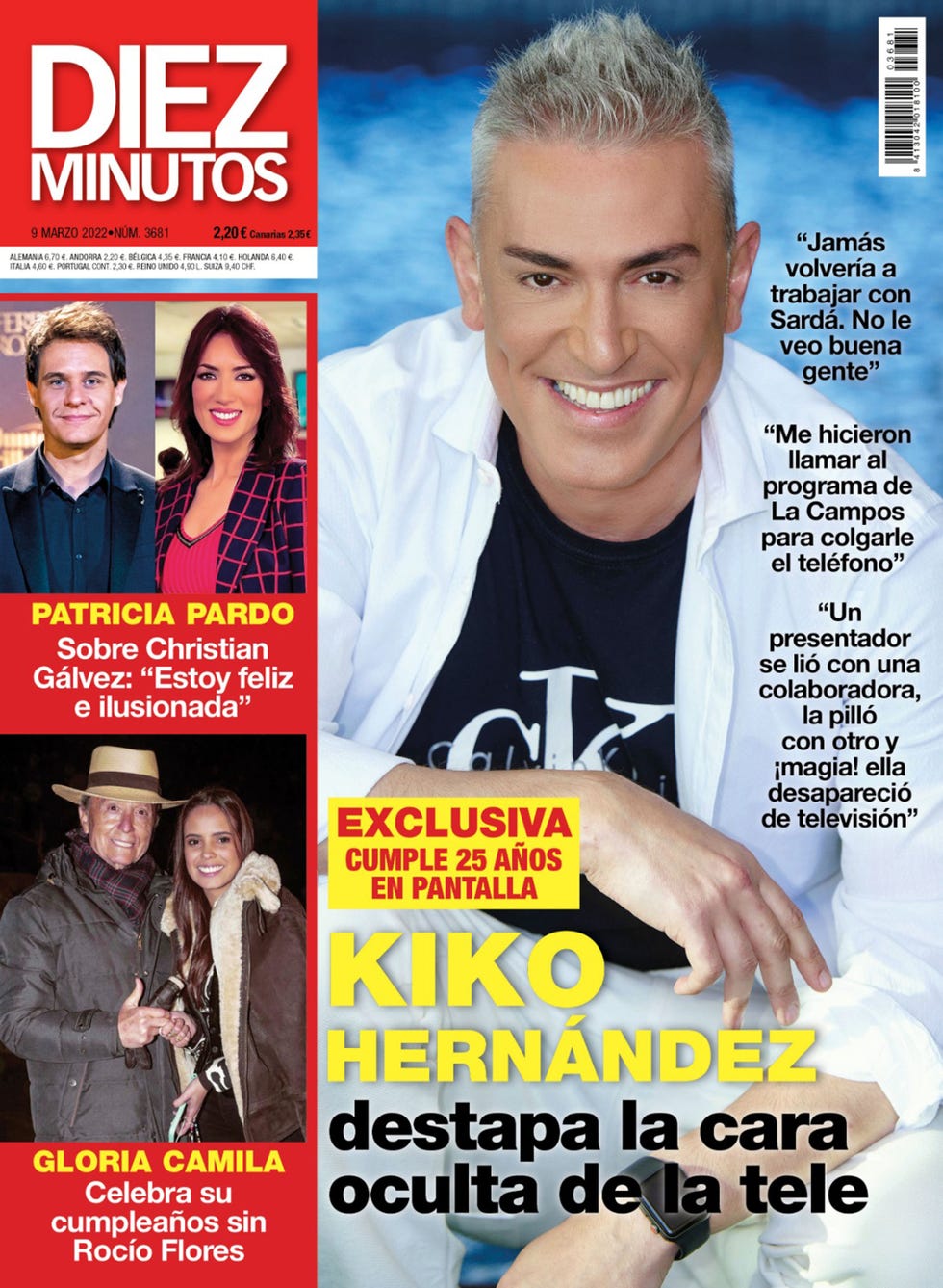 el colaborador repasa su trayectoria en la tele gloria camila celebra su cumpleaños y el romance de christian gálvez y patricia pardo