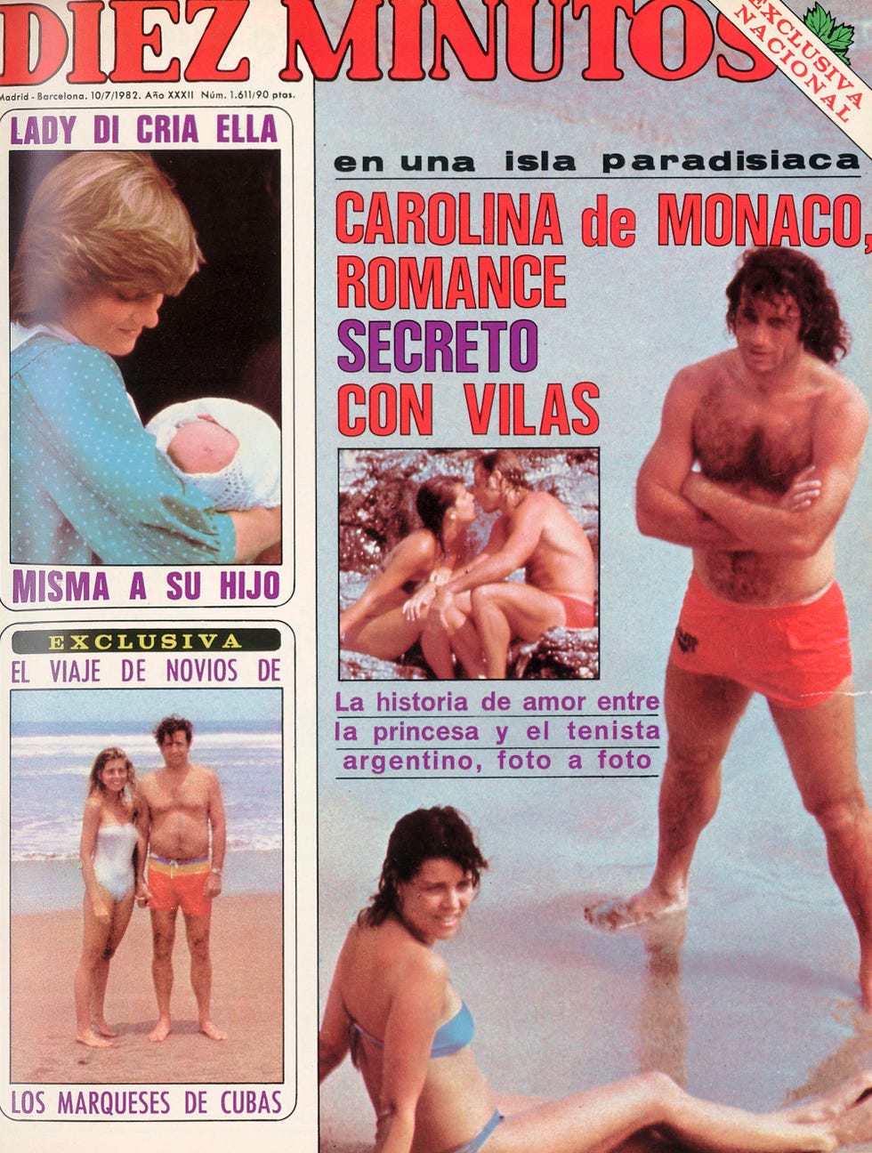 portada diez minutos carolina de mónaco con guillermo vilas