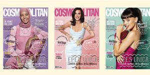 las tres portadas de cosmopolitan julio hajar brown, jedet y martina cariddi