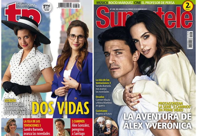 portadas de tp y supertele dos vidas y 3 caminos