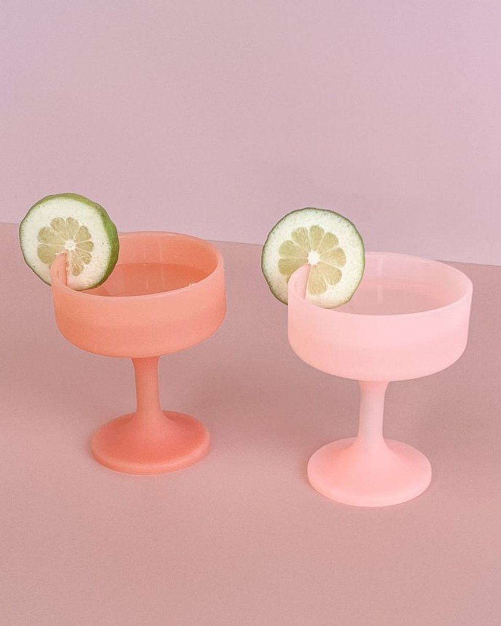 porter green, silicone unbreakable cocktail glasses
