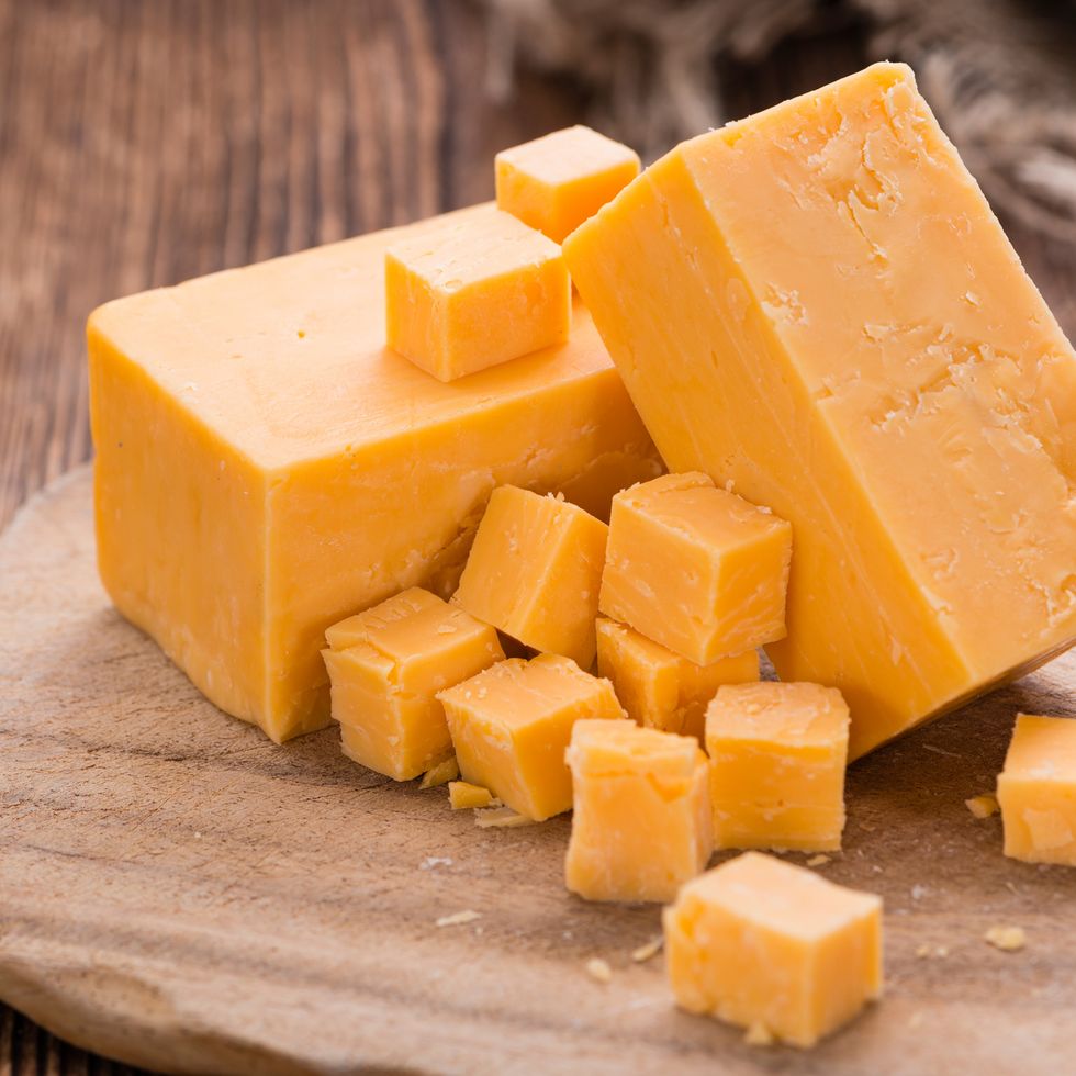 portion of cheddar