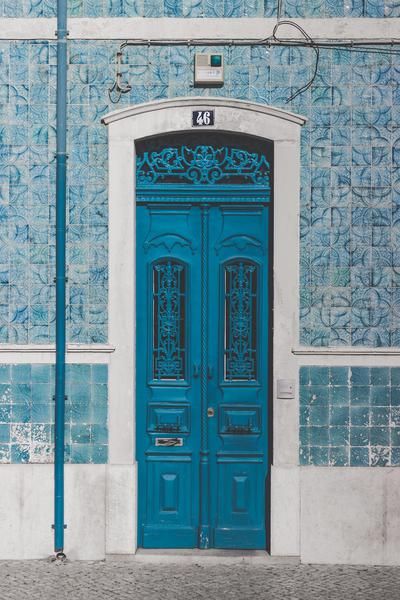 Blue, Door, Turquoise, Aqua, Architecture, Building, Facade, Home door, Arch, House, 