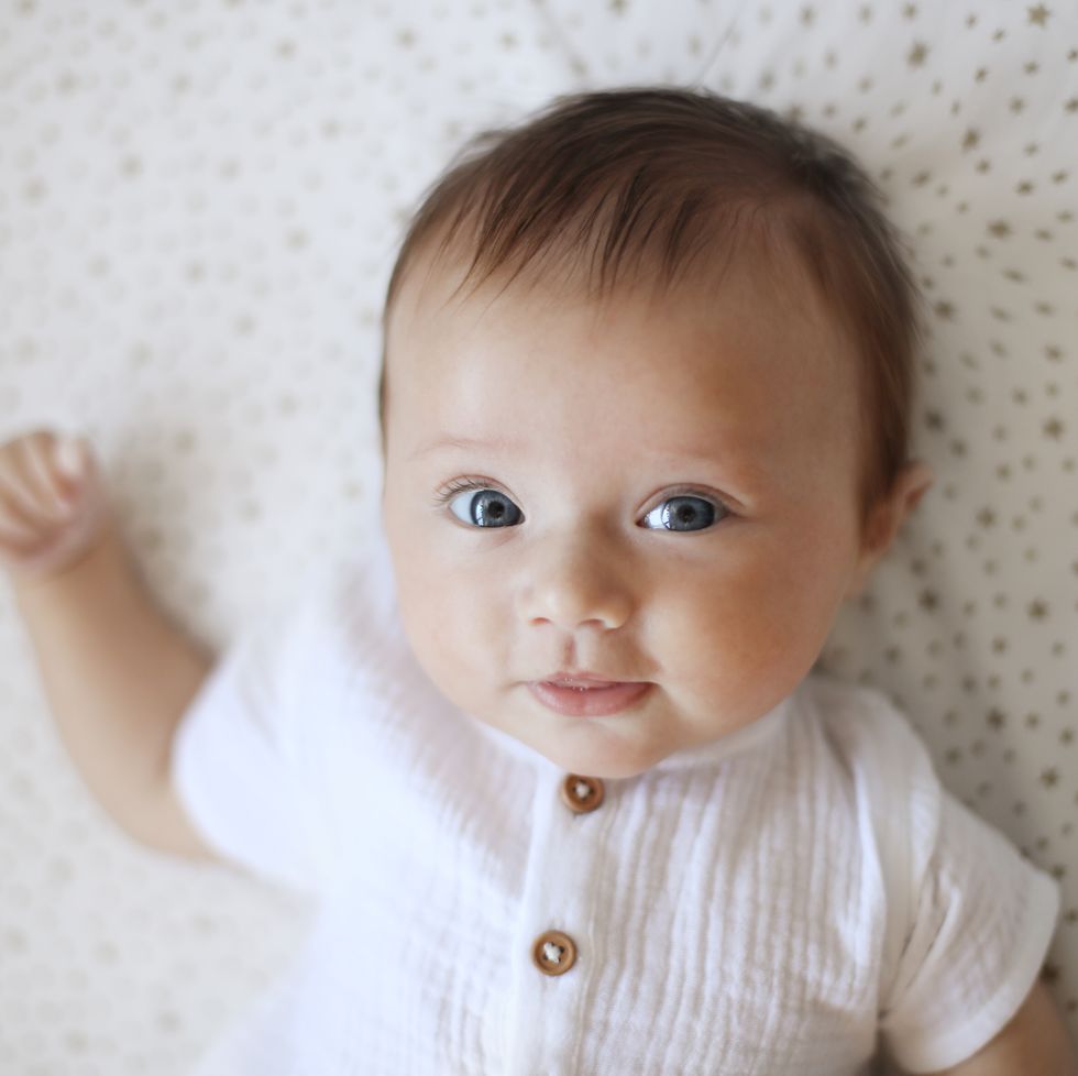multicultural baby names, portrait of a 4 month old baby girl