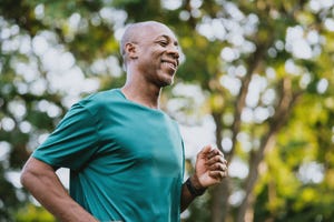 portrait of a man doing exercise