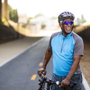 Portrait of a senior black male cyclist