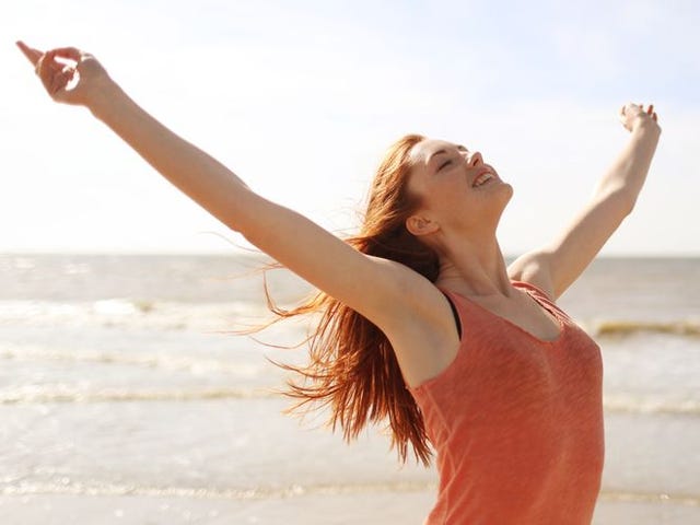 portrait of a young woman on the beach