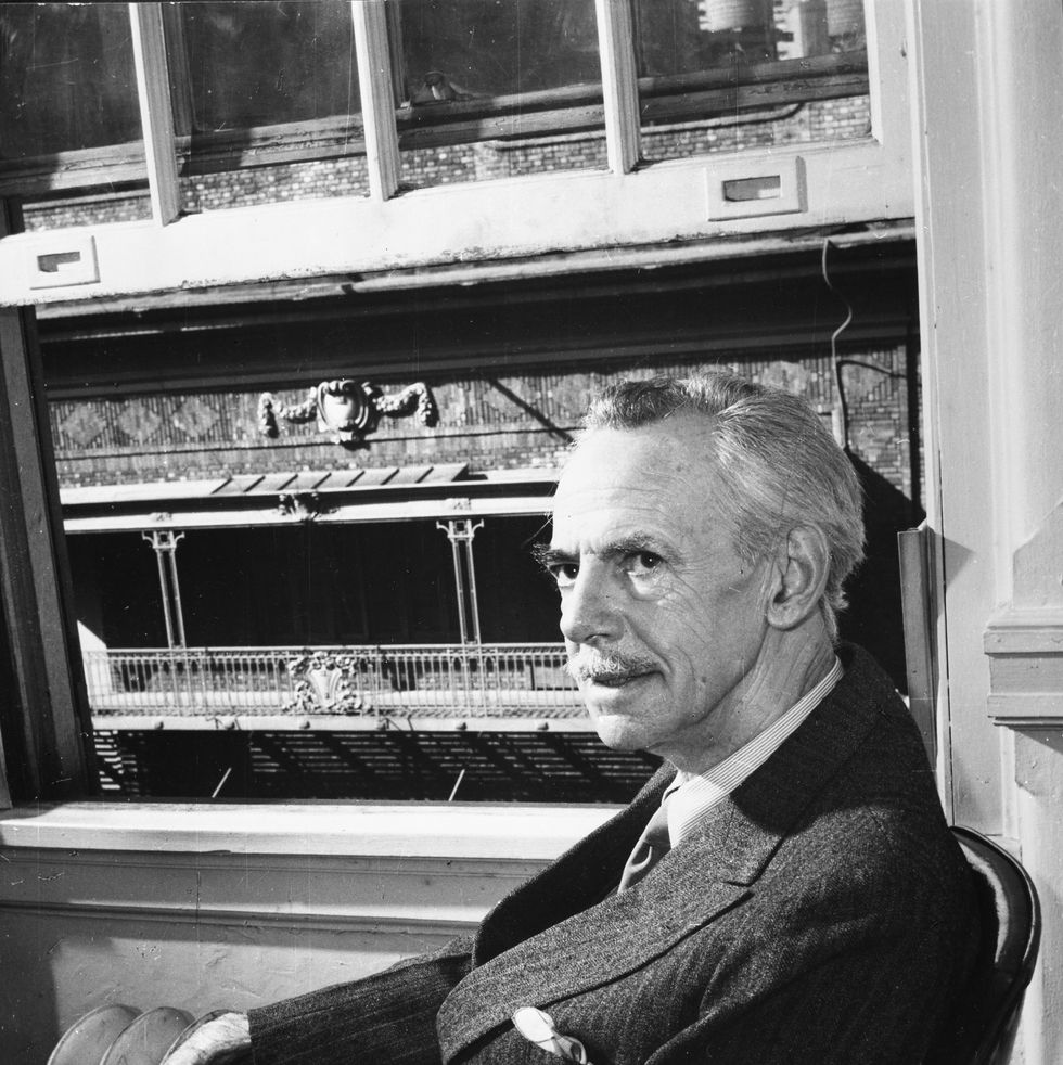 portrait of american playwright eugene o'neill (1888 1953) as he sits beside an open window, new york, new york, 1950. (photo by pix, inc/photoquest/getty images)