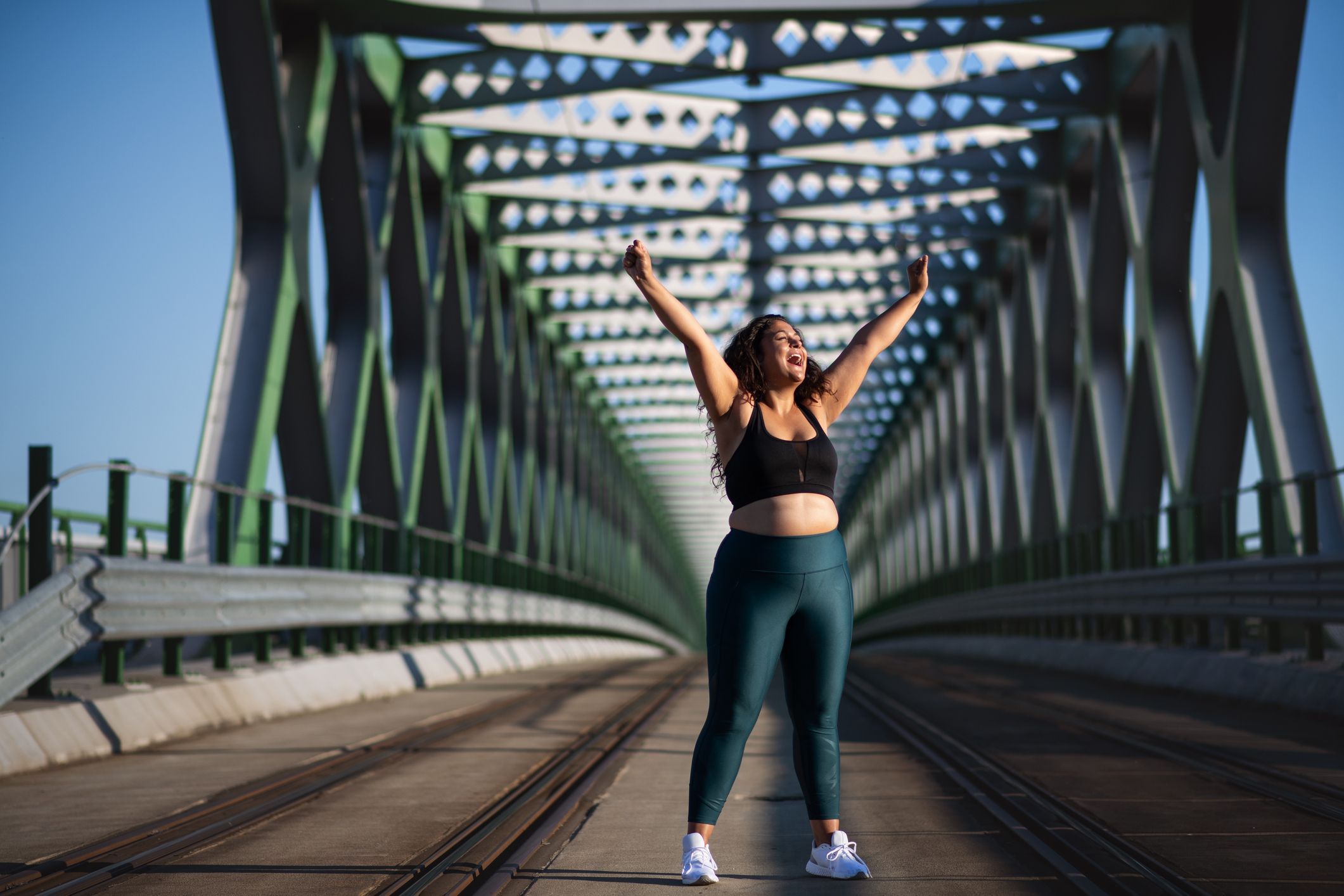 portrait of beautiful young overweight woman royalty free image