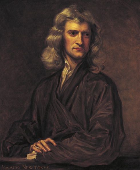 Portrait of Isaac Newton...