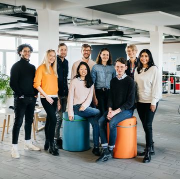 portrait of modern business startup team members