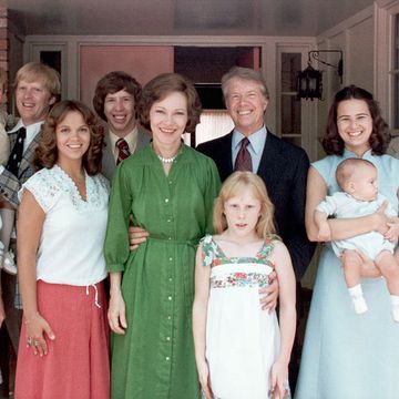 president jimmy carter, rosalynn carter, and children