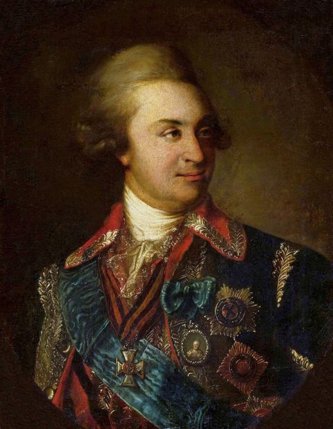 Portrait Of Prince Grigory Alexandrovich Potyomkin 1739-1791