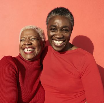 portrait of two women smiling