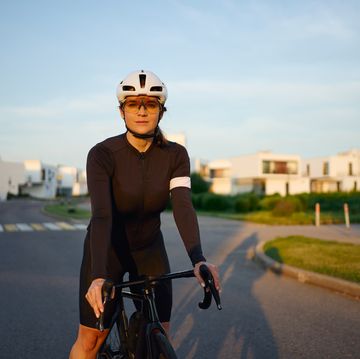 portrait of woman bicyclist