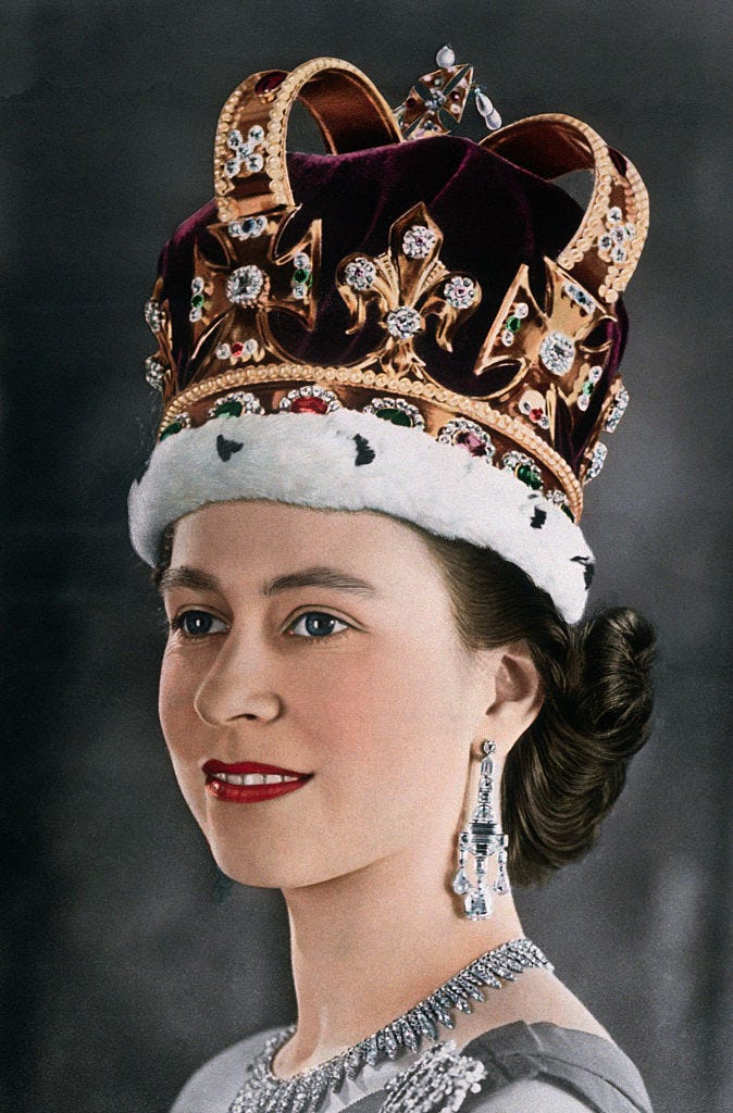 elizabeth ii on her coronation day