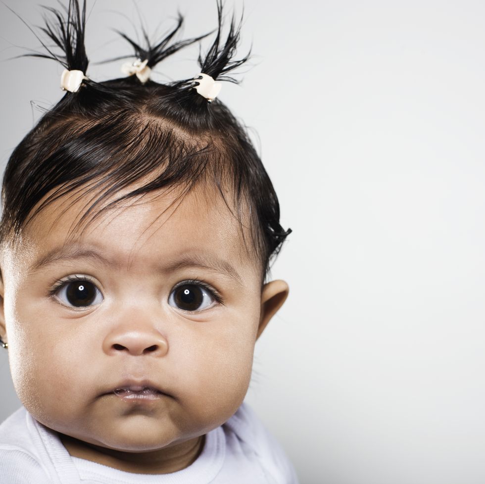 portrait of young hispanic baby