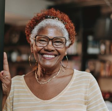 portrait senior woman smiling