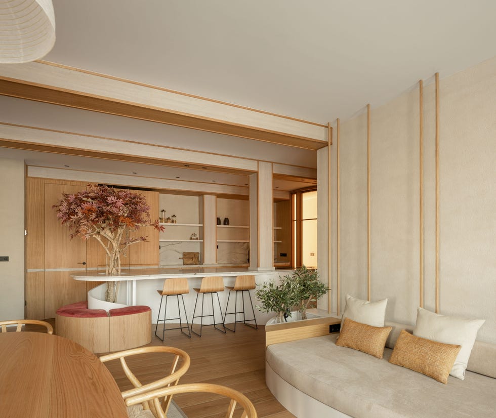 casa estilo japandi salon