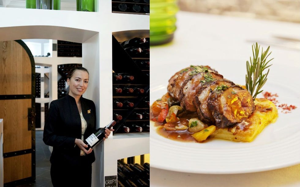 De wijnkelder van The Yeatman Hotel in Porto is beroemd om zijn enorme aanbod van port en andere wijnen chefs in Porto gebruiken port graag in hun gerechten zoals bij deze eendenborst