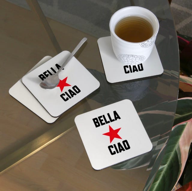 posavasos bella ciao, de la casa de papel en spreadshirt 14,99 €