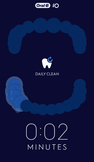 oral b app showing position detection feature