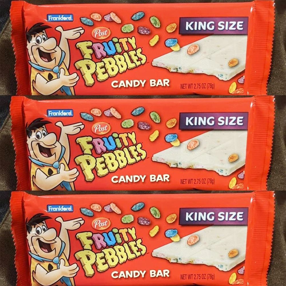fruity pebbles candy bar from post consumer brands and frankford candy