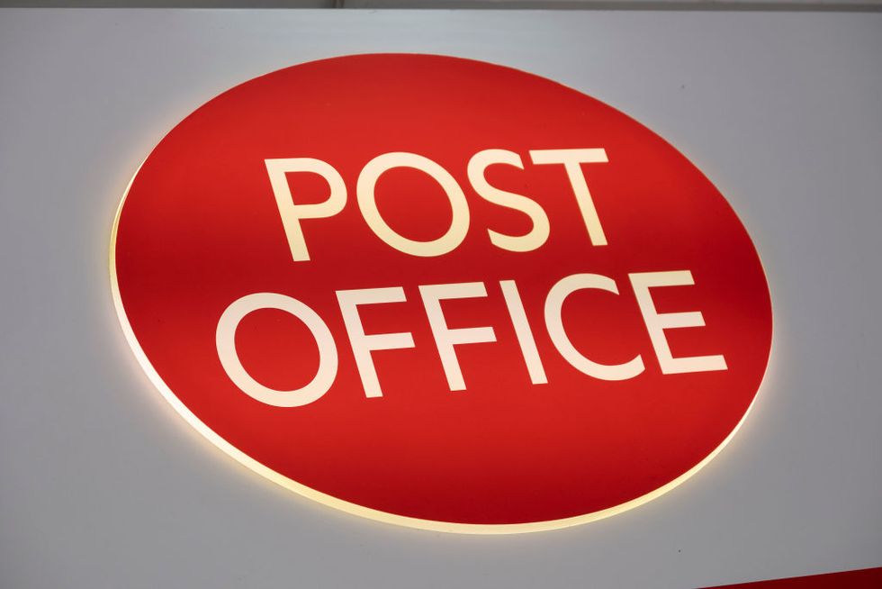 post office red and white logo