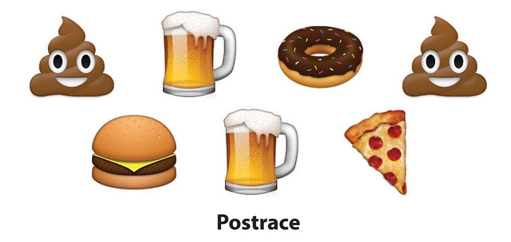 poop emoji, beer emoji, donut emoji, poop emoji, burger emoji, beer emoji, pizza emoji