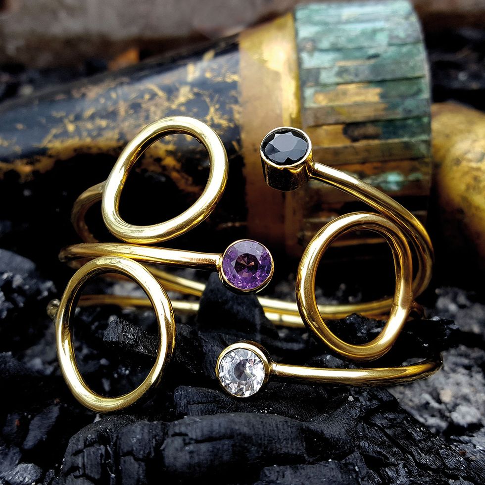 Jewellery, Body jewelry, Fashion accessory, Amethyst, Earrings, Metal, Purple, Gemstone, Silver, Brass, 