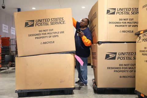 U.S. Postal Service Processing Center Ramps Up Operations For Holiday Season