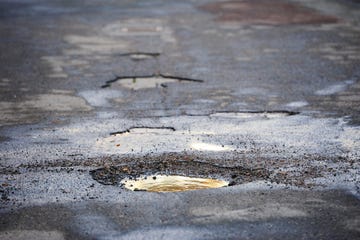 pot hole on asphalt road