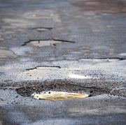 pot hole on asphalt road