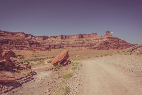 potash road in canyonlands national park, moab utah usa