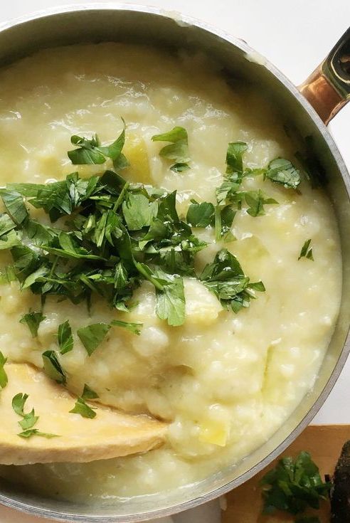 potato barley leek soup