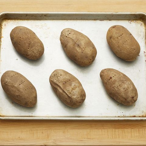 baked potatoes on sheet pan