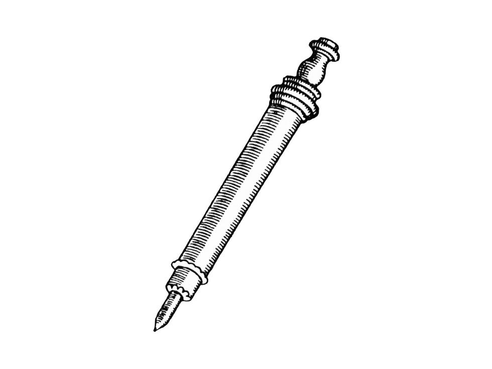 Het schrijfgerei dat Gesner beschreef in 1565