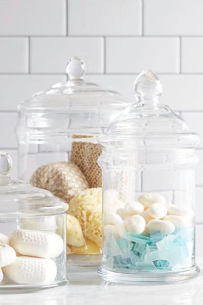 Make Recycled Vanity Organizers with Glass Jars