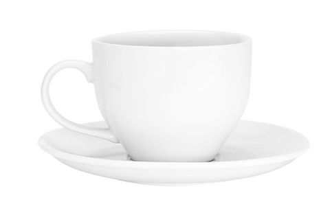 Cup, Teacup, Cup, Coffee cup, White, Saucer, Drinkware, Tableware, Serveware, Porcelain, 