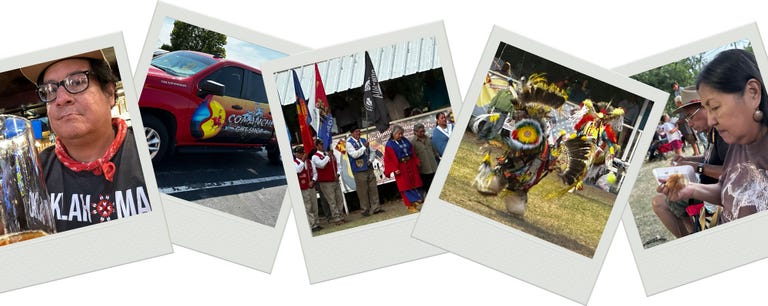 jason asenap, comanche homecoming, big texan steak ranch in amarillo texas, the comanche gift shop truck in lawton oklahoma, flag procession at the comanche homecoming, dancers at the powwow, hollis and marsha asenap